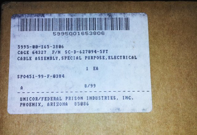 msr-904a mains cable label