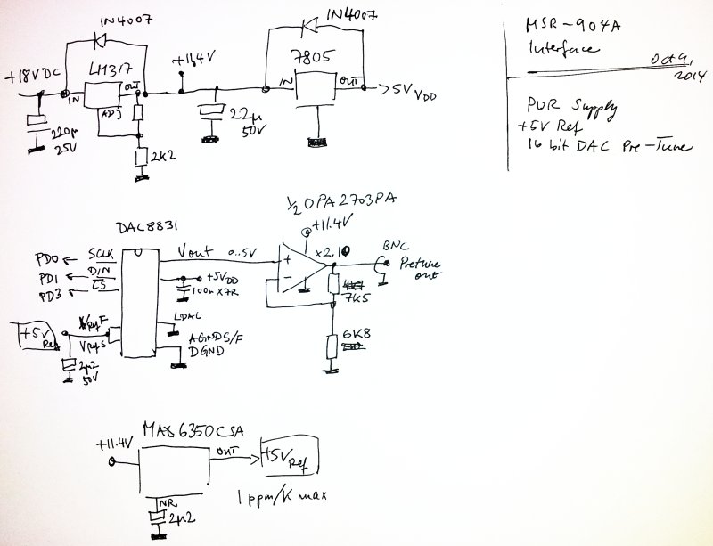 msr-904a interface pretune circuit and power supply