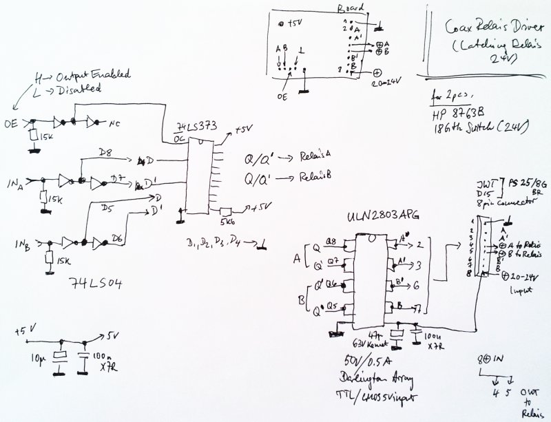 coax relais driver schematic
