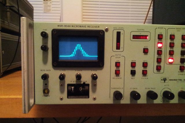 msr-904a receiving AM modulated signal at 8.1 ghz