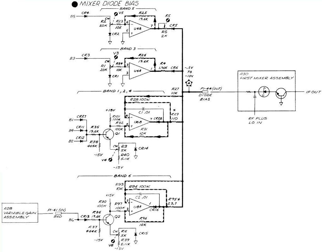 hp bias circuit for harmonic mixer