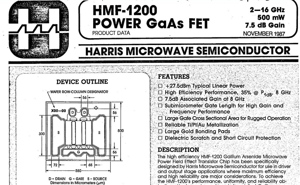 8663 hmf-1200 gaas fet