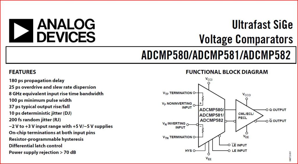 adcmp580 features