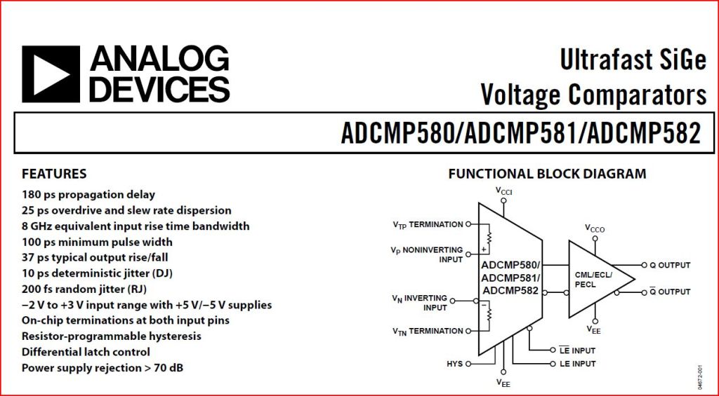 adcmp580 features